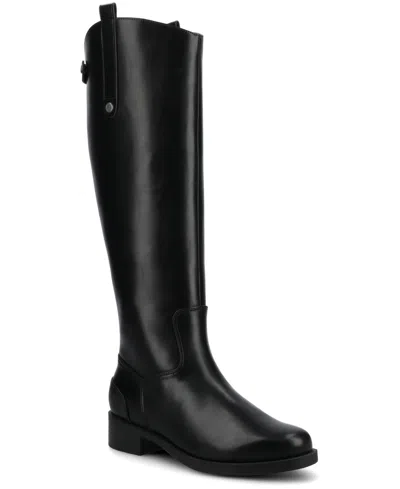 Journee Collection Journee Women's Gema Medium And Wide Width Knee High Riding Boots In Black