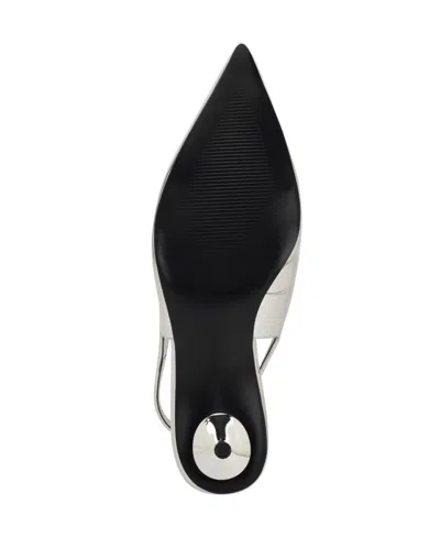 Nine West Women's Hunny Pointy Toe Slingback Pumps In Silver