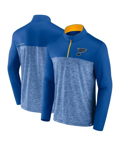 Fanatics Men's Blue St. Louis Blues Iconic Defender Quarter-zip Jacket In Blue