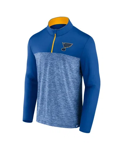 Fanatics Men's Blue St. Louis Blues Iconic Defender Quarter-zip Jacket In Blue