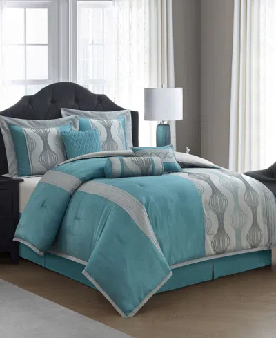 Stratford Park Kath 7-piece Comforter Set, California King In Blue