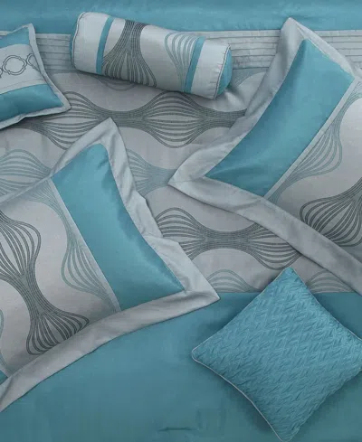 Stratford Park Kath 7-piece Comforter Set, California King In Blue