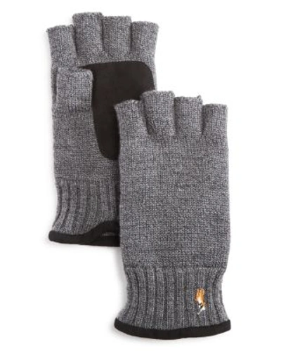 Polo Ralph Lauren Fingerless Merino Gloves In Charcoal