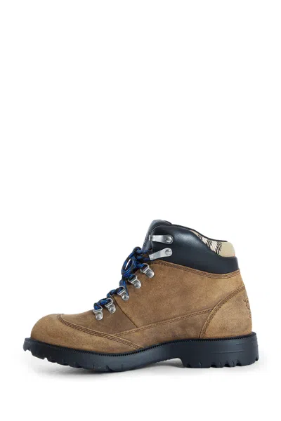 Burberry Moor Suede Lace-up Hiking Boots In Brown