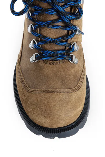 Burberry Moor Suede Lace-up Hiking Boots In Brown