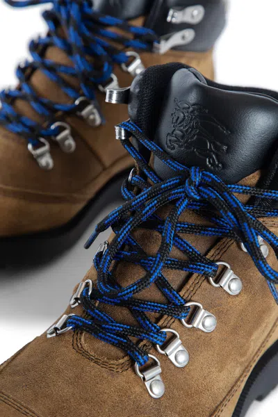 Burberry Moor Suede Lace-up Hiking Boots In Brown