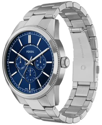 Fossil Men's Pearson Blue Dial Watch In Silver