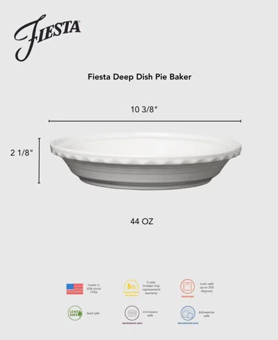 Fiesta Linen Deep Dish Pie Baker 10.25" In Neutral