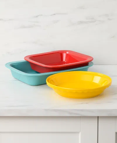 Fiesta Linen Deep Dish Pie Baker 10.25" In Neutral