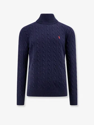 Polo Ralph Lauren Roll-neck Sweater In Blue