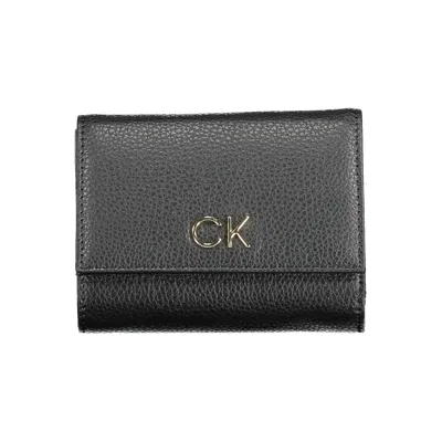 Calvin Klein Sleek Black Polyethylene Wallet With Rfid Lock