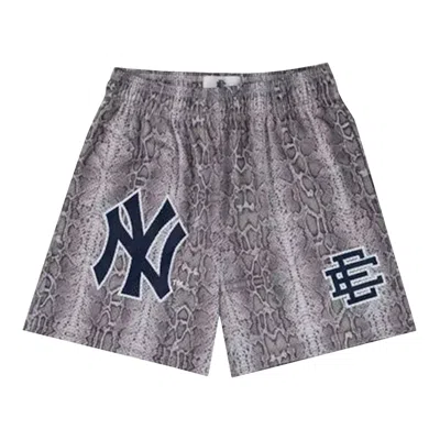 Pre-owned Eric Emanuel Ee Basic Short 'new York Yankees Snakes' | Grey | Men's Size Xl In Gray