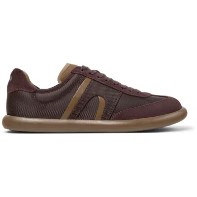 Camper Pelotas Soller Suede Sneakers In Burgundy