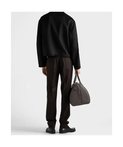 Prada Wool Pants In Black