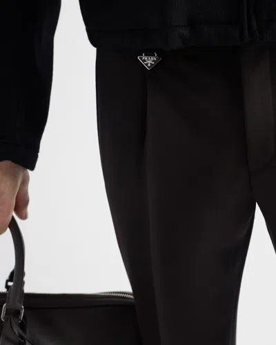 Prada Wool Pants In Black