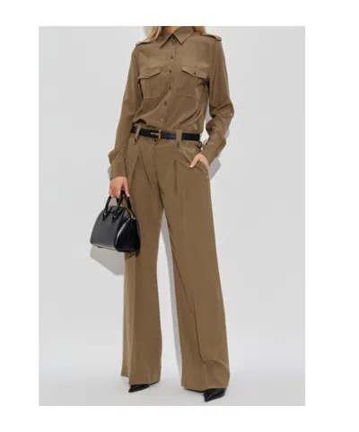 Tom Ford Belt Loops Slacks In Brown