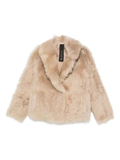 Blancha Shearling Jacket In Neutral
