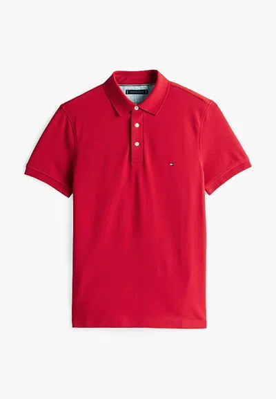 Tommy Hilfiger Custom Fit Polo In Red