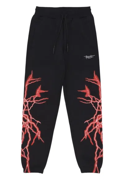 Phobia Archive Men's Trousers  Red Lightning In Black