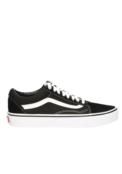 Vans Stitched Low-top Silhouette Rubber Sole Sneakers In Black