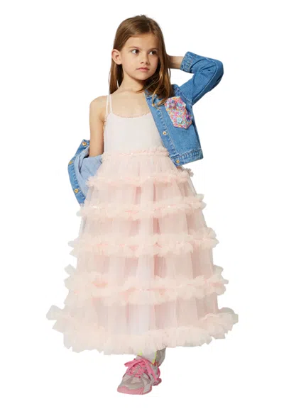 Billieblush Jeans Jacket Bambina  In Neutral