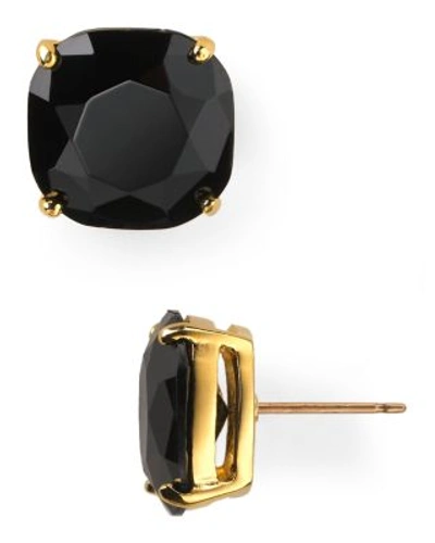 Shop Kate Spade Small Square Stud Earrings In Jet