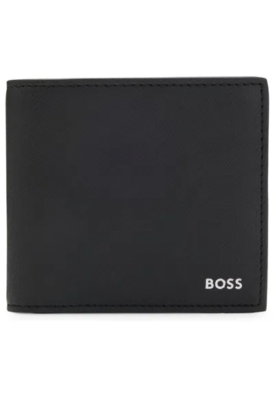 Hugo Boss Boss Randy Leather Wallet In Black