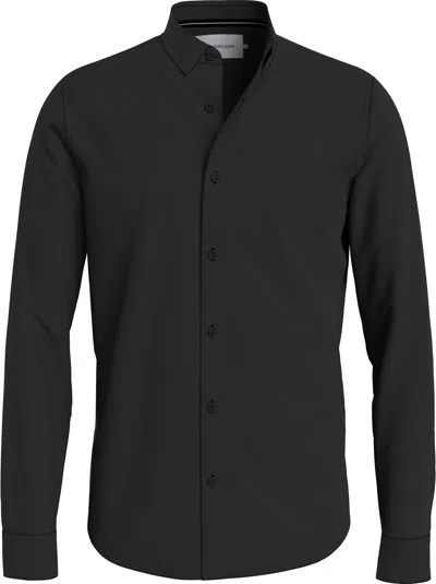 Calvin Klein Easy Fit Flannel Shirt Black In Black