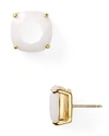 Kate Spade Small Square Stud Earrings In White