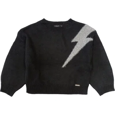 J'aime’ J'aime' - Lightning Sweater 4611g-mg In Black