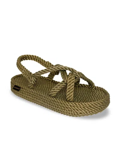 Bohonomad Bodrum Platform Sandals Khaki In Green