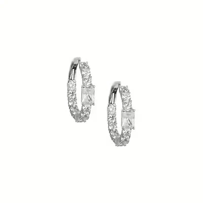 Sovrani Women's Hoop Earring  Light J10310 In Silver