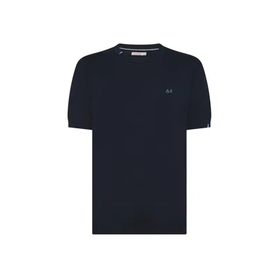 Sun 68 Men's Sweater Sun68 K35106/07 Navy Blu In Blue