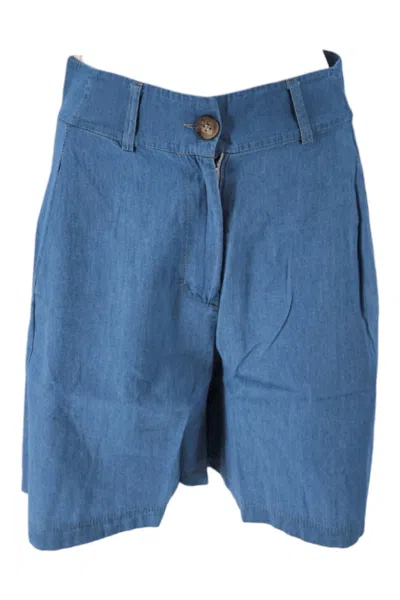 Bomboogie Shorts Denim In Blue