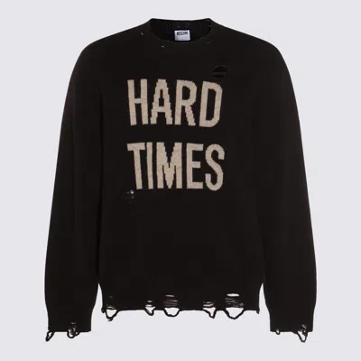 Moschino Couture Shetland Wool Pullover In Brown