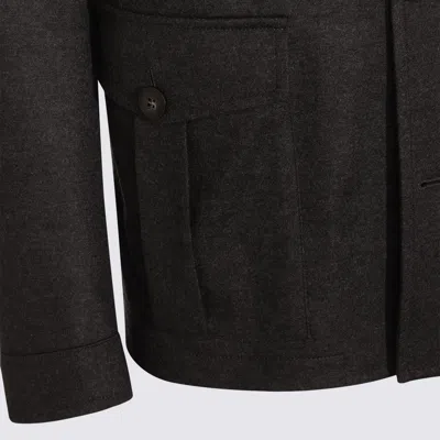 Canali Wool Blazer In Black