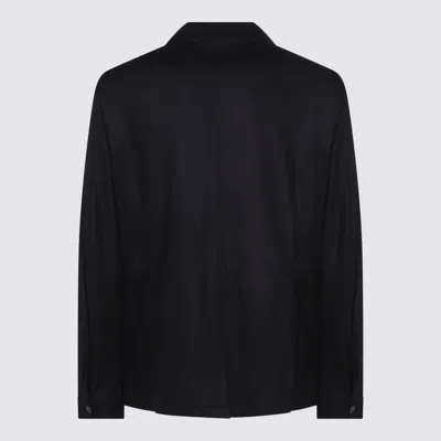 Canali Wool Blazer In Black