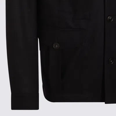 Canali Wool Blazer In Black