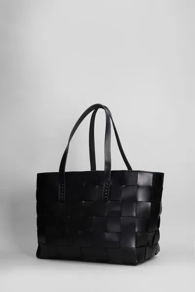 Dragon Diffusion Woven Rectangular Tote Bag With Dual Handles In Black