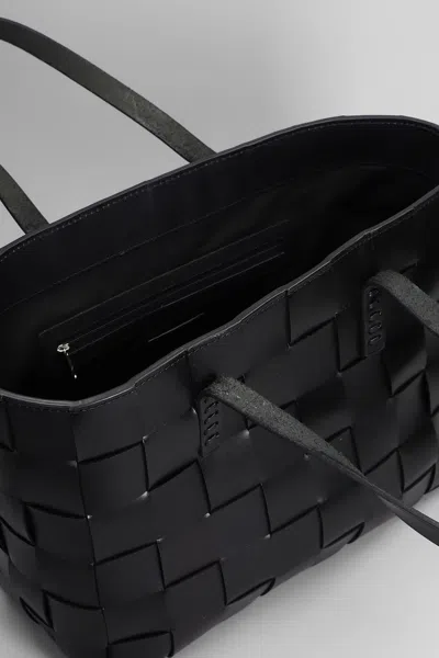 Dragon Diffusion Woven Rectangular Tote Bag With Dual Handles In Black