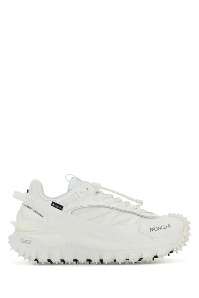 Moncler White Fabric Trailgrip Gtx Sneakers In Multi