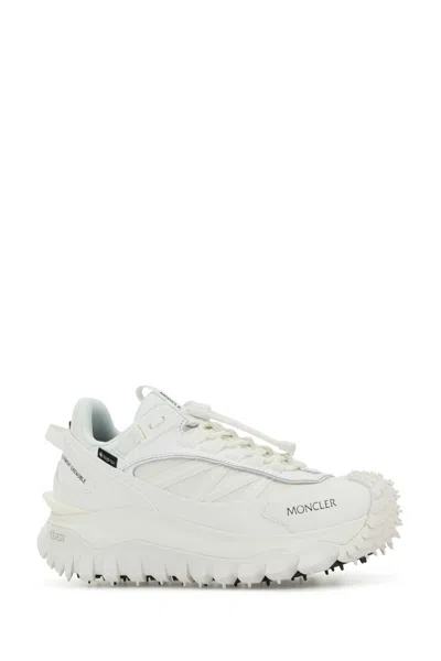 Moncler White Fabric Trailgrip Gtx Sneakers In Multi