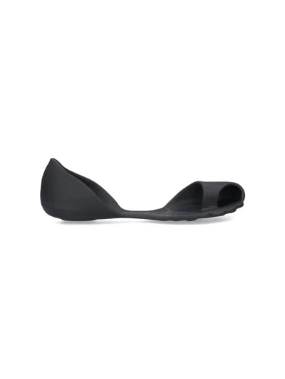 Balenciaga Anatomical Zero Rubber Slippers In Black