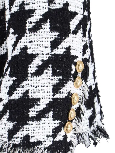 Balmain Blackwhite All-over Check Blazer
