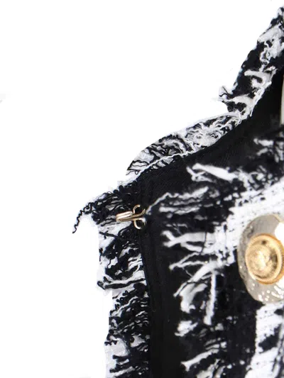 Balmain Blackwhite All-over Check Blazer