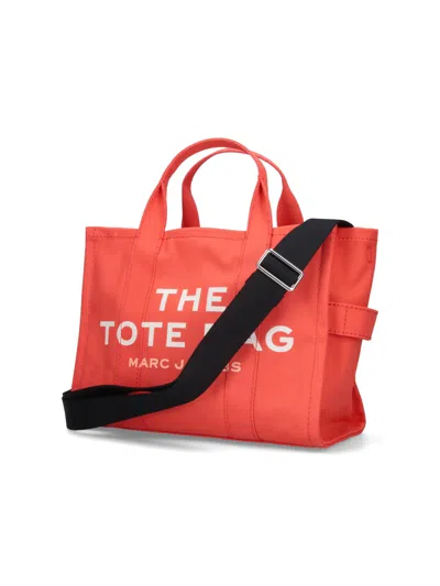 Marc Jacobs Small Orange Canvas Tote With Adjustable Strap In Orange