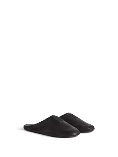 Balenciaga Château Mule Flat In Black
