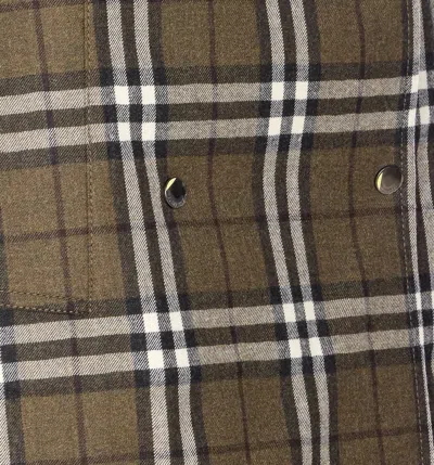 Burberry Button-embellished Checked Wool-twill Mini Skirt In Brown