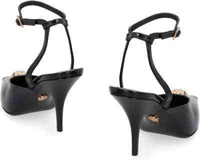 Versace Medusa Patent Calfskin Stiletto Pump In Black