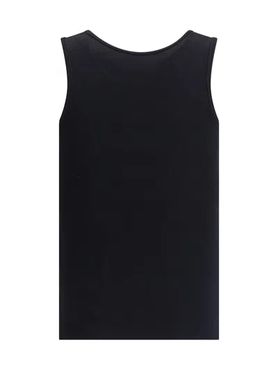 Balenciaga Black Nano Bb Tank Top In Blue